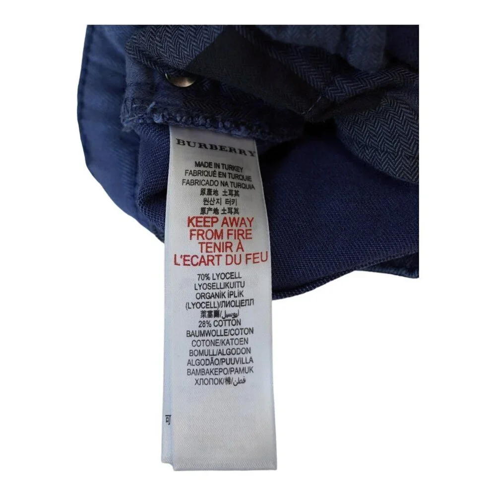 Burberry‎ Denim Shorts Kids Size 10 Blue Cuffed Stretch Minimalist Luxury